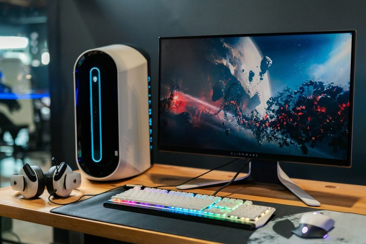 Desktop monitor for an office workstation